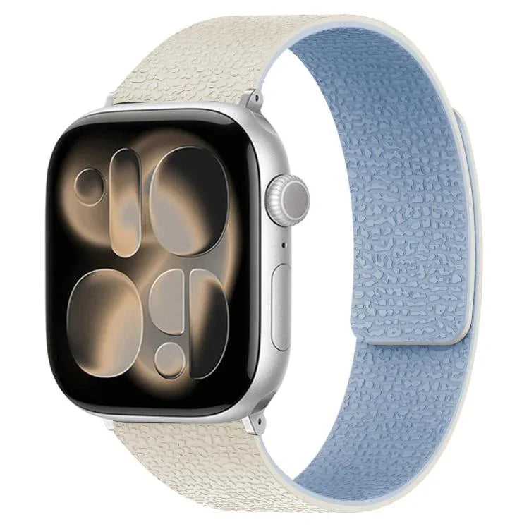สายรัดนาฬิกาซิลิโคนแม่เหล็กลายลิ้นจี่ สำหรับ Apple Watch 46 มม. / 49 มม. / 45 มม. / 44 มม. และ Apple Watch 42 มม. / 41 มม. / 40 มม. / 38 มม.