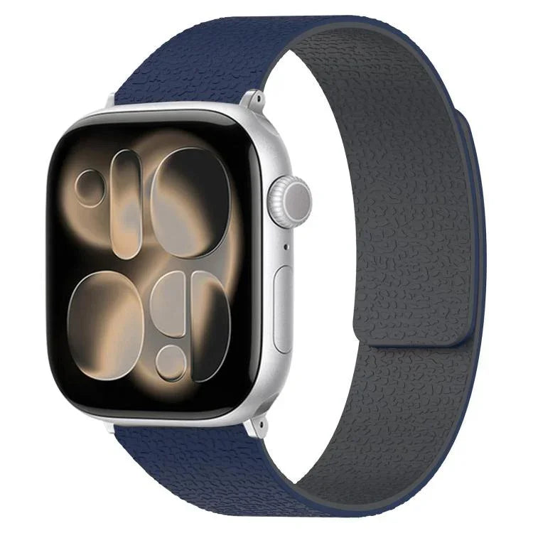 สายรัดนาฬิกาซิลิโคนแม่เหล็กลายลิ้นจี่ สำหรับ Apple Watch 46 มม. / 49 มม. / 45 มม. / 44 มม. และ Apple Watch 42 มม. / 41 มม. / 40 มม. / 38 มม.