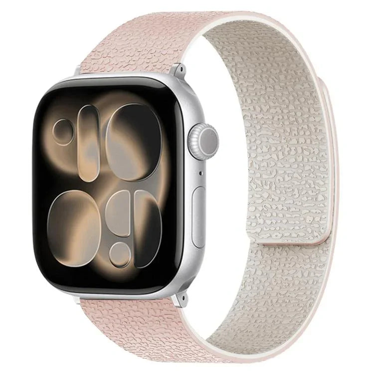 สายรัดนาฬิกาซิลิโคนแม่เหล็กลายลิ้นจี่ สำหรับ Apple Watch 46 มม. / 49 มม. / 45 มม. / 44 มม. และ Apple Watch 42 มม. / 41 มม. / 40 มม. / 38 มม.