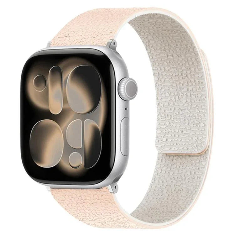 สายรัดนาฬิกาซิลิโคนแม่เหล็กลายลิ้นจี่ สำหรับ Apple Watch 46 มม. / 49 มม. / 45 มม. / 44 มม. และ Apple Watch 42 มม. / 41 มม. / 40 มม. / 38 มม.