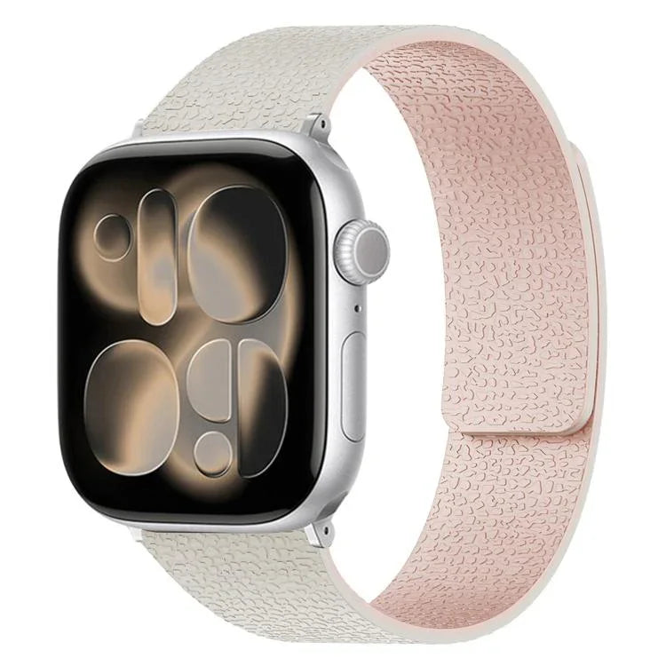 สายรัดนาฬิกาซิลิโคนแม่เหล็กลายลิ้นจี่ สำหรับ Apple Watch 46 มม. / 49 มม. / 45 มม. / 44 มม. และ Apple Watch 42 มม. / 41 มม. / 40 มม. / 38 มม.