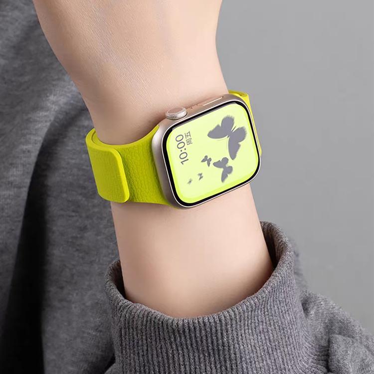 สายรัดนาฬิกาซิลิโคนแม่เหล็กลายลิ้นจี่ สำหรับ Apple Watch 46 มม. / 49 มม. / 45 มม. / 44 มม. และ Apple Watch 42 มม. / 41 มม. / 40 มม. / 38 มม.