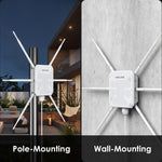 WAVLINK WN588HX3 AX3000 ตัวขยายสัญญาณ WiFi กลางแจ้งพร้อมเสาอากาศ 6 ต้น Dual Band WiFi Repeater ปลั๊ก US, UK, EU, AU