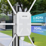 WAVLINK WN588HX3 AX3000 ตัวขยายสัญญาณ WiFi กลางแจ้งพร้อมเสาอากาศ 6 ต้น Dual Band WiFi Repeater ปลั๊ก US, UK, EU, AU