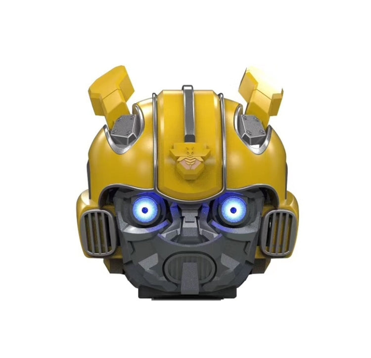 ลำโพงบลูทูธ 5.0 ลายการ์ตูน Bumblebee รองรับ TF, ฟังก์ชัน FM วัสดุโลหะ