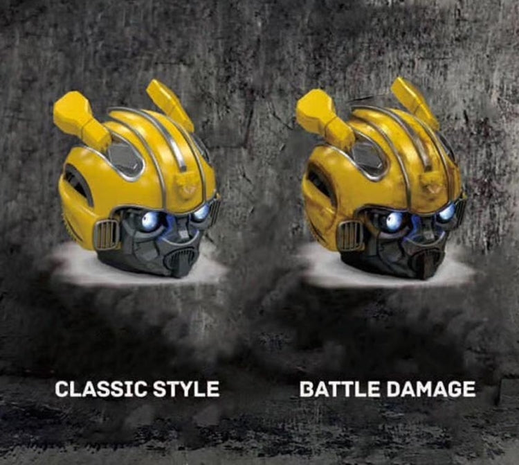 ลำโพงบลูทูธ 5.0 ลายการ์ตูน Bumblebee รองรับ TF, ฟังก์ชัน FM วัสดุโลหะ