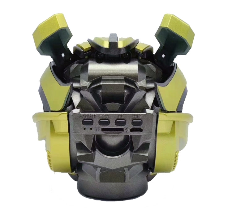 ลำโพงบลูทูธ 5.0 ลายการ์ตูน Bumblebee รองรับ TF, ฟังก์ชัน FM วัสดุโลหะ