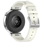 สายรัดนาฬิกาหนังขนาด 22 มม. พร้อมปุ่มกด สำหรับ Samsung Galaxy Watch3 45mm