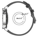 สายรัดนาฬิกาหนังขนาด 22 มม. พร้อมปุ่มกด สำหรับ Samsung Galaxy Watch3 45mm