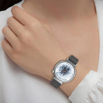 สายรัดนาฬิกาหนังขนาด 22 มม. พร้อมปุ่มกด สำหรับ Samsung Galaxy Watch3 45mm