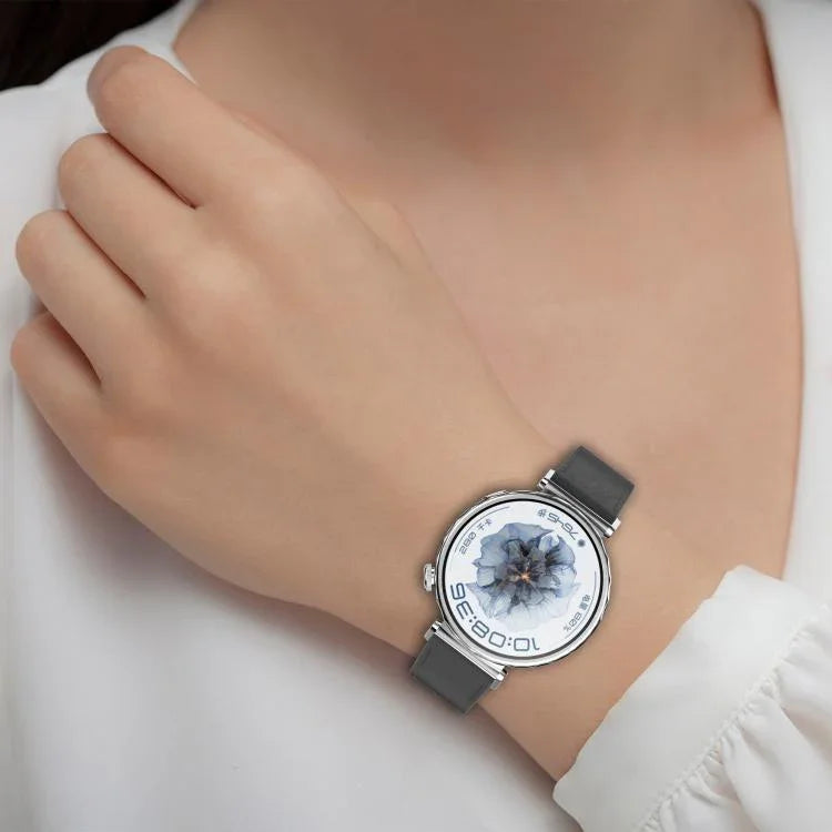 สายรัดนาฬิกาหนังขนาด 22 มม. พร้อมปุ่มกด สำหรับ Samsung Galaxy Watch3 45mm