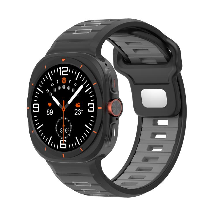 Two Color Reverse Buckle Silicone Watch Band, For Galaxy Watch Ultra2 2026 / 2025 / 1 2024
