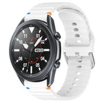 สายรัดนาฬิกาซิลิโคนลายคลื่นเย็บขนาด 22 มม. สำหรับ Samsung Galaxy Watch 3 45mm