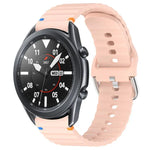 สายรัดนาฬิกาซิลิโคนลายคลื่นเย็บขนาด 22 มม. สำหรับ Samsung Galaxy Watch 3 45mm