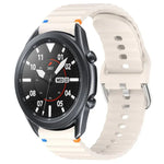 สายรัดนาฬิกาซิลิโคนลายคลื่นเย็บขนาด 22 มม. สำหรับ Samsung Galaxy Watch 3 45mm