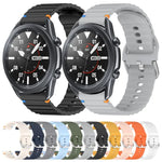 สายรัดนาฬิกาซิลิโคนลายคลื่นเย็บขนาด 22 มม. สำหรับ Samsung Galaxy Watch 3 45mm