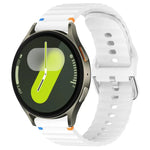 สายรัดนาฬิกาซิลิโคนลายคลื่นเย็บขนาด 20 มม. สำหรับ Samsung Galaxy Watch 7 40 / 44mm