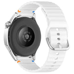 สายรัดนาฬิกาซิลิโคนลายคลื่นเย็บขนาด 20 มม. สำหรับ Samsung Galaxy Watch 7 40 / 44mm