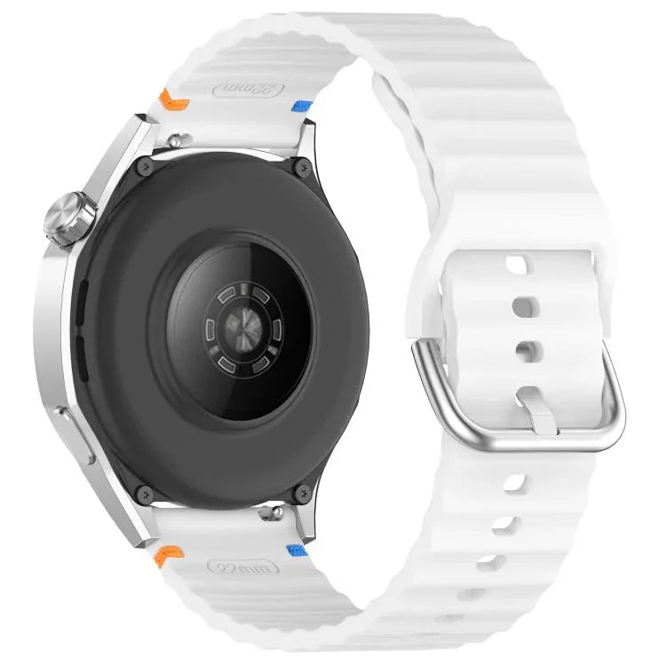 สายรัดนาฬิกาซิลิโคนลายคลื่นเย็บขนาด 20 มม. สำหรับ Samsung Galaxy Watch 7 40 / 44mm