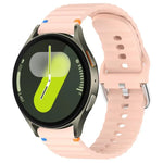 สายรัดนาฬิกาซิลิโคนลายคลื่นเย็บขนาด 20 มม. สำหรับ Samsung Galaxy Watch 7 40 / 44mm