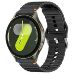สายรัดนาฬิกาซิลิโคนลายคลื่นเย็บขนาด 20 มม. สำหรับ Samsung Galaxy Watch 7 40 / 44mm