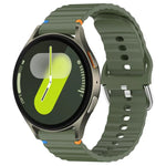 สายรัดนาฬิกาซิลิโคนลายคลื่นเย็บขนาด 20 มม. สำหรับ Samsung Galaxy Watch 7 40 / 44mm