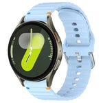 สายรัดนาฬิกาซิลิโคนลายคลื่นเย็บขนาด 20 มม. สำหรับ Samsung Galaxy Watch 7 40 / 44mm