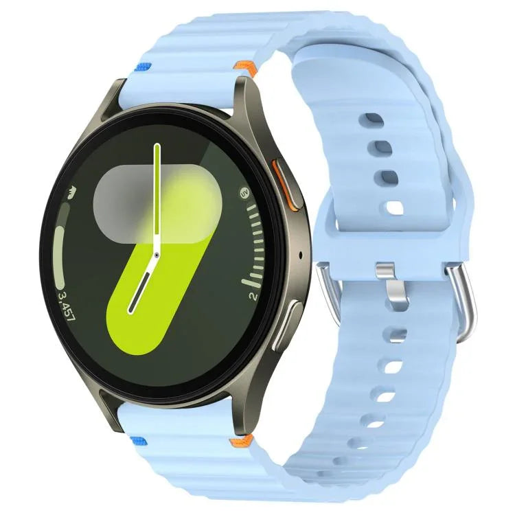 สายรัดนาฬิกาซิลิโคนลายคลื่นเย็บขนาด 20 มม. สำหรับ Samsung Galaxy Watch 7 40 / 44mm
