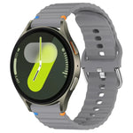สายรัดนาฬิกาซิลิโคนลายคลื่นเย็บขนาด 20 มม. สำหรับ Samsung Galaxy Watch 7 40 / 44mm