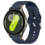 สายรัดนาฬิกาซิลิโคนลายคลื่นเย็บขนาด 20 มม. สำหรับ Samsung Galaxy Watch 7 40 / 44mm