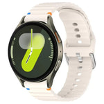 สายรัดนาฬิกาซิลิโคนลายคลื่นเย็บขนาด 20 มม. สำหรับ Samsung Galaxy Watch 7 40 / 44mm