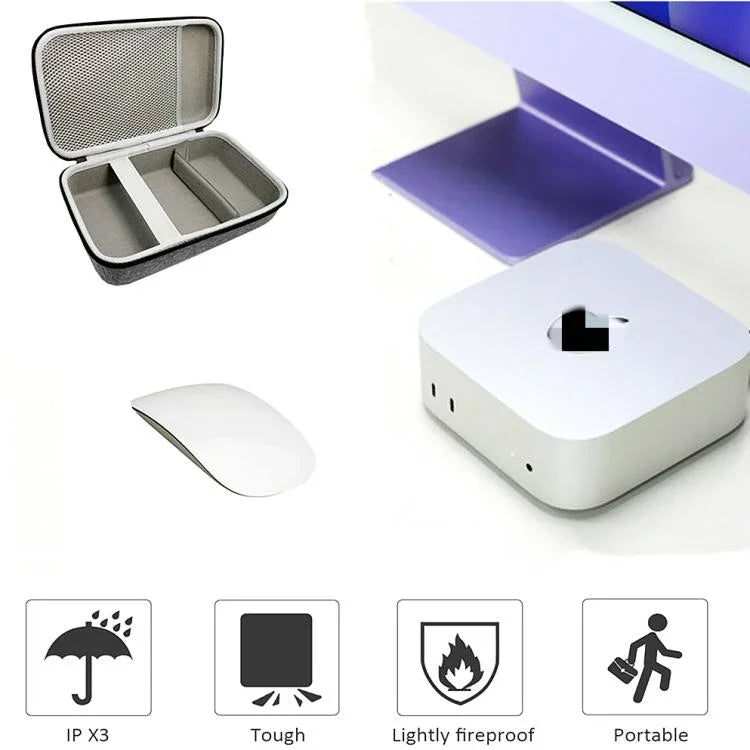 กระเป๋าเก็บของแบบแข็งกันกระแทกแบบพกพาสำหรับ Apple Mac Mini M4 2024, กระเป๋าถือ