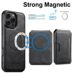 เคสหนังลายหนังวัว Suteni M3 พร้อมกระเป๋าใส่บัตร MagSafe สำหรับ iPhone 13 Pro Max, สำหรับ iPhone 13 Pro, สำหรับ iPhone 13, สำหรับ iPhone 12, สำหรับ iPhone 12 Pro Max, สำหรับ iPhone 12 Pro