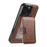 เคสหนังลายหนังวัว Suteni M3 พร้อมกระเป๋าใส่บัตร MagSafe สำหรับ iPhone 13 Pro Max, สำหรับ iPhone 13 Pro, สำหรับ iPhone 13, สำหรับ iPhone 12, สำหรับ iPhone 12 Pro Max, สำหรับ iPhone 12 Pro