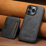 เคสหนังลายหนังวัว Suteni M3 พร้อมกระเป๋าใส่บัตร MagSafe สำหรับ iPhone 13 Pro Max, สำหรับ iPhone 13 Pro, สำหรับ iPhone 13, สำหรับ iPhone 12, สำหรับ iPhone 12 Pro Max, สำหรับ iPhone 12 Pro