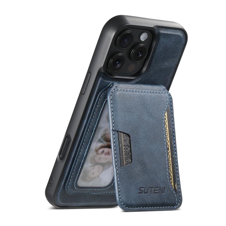 เคสหนังลายหนังวัว Suteni M3 พร้อมกระเป๋าใส่บัตร MagSafe สำหรับ iPhone 13 Pro Max, สำหรับ iPhone 13 Pro, สำหรับ iPhone 13, สำหรับ iPhone 12, สำหรับ iPhone 12 Pro Max, สำหรับ iPhone 12 Pro