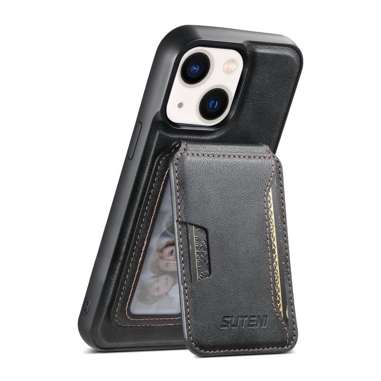 เคสหนังลายหนังวัว Suteni M3 พร้อมกระเป๋าใส่บัตร MagSafe สำหรับ iPhone 13 Pro Max, สำหรับ iPhone 13 Pro, สำหรับ iPhone 13, สำหรับ iPhone 12, สำหรับ iPhone 12 Pro Max, สำหรับ iPhone 12 Pro