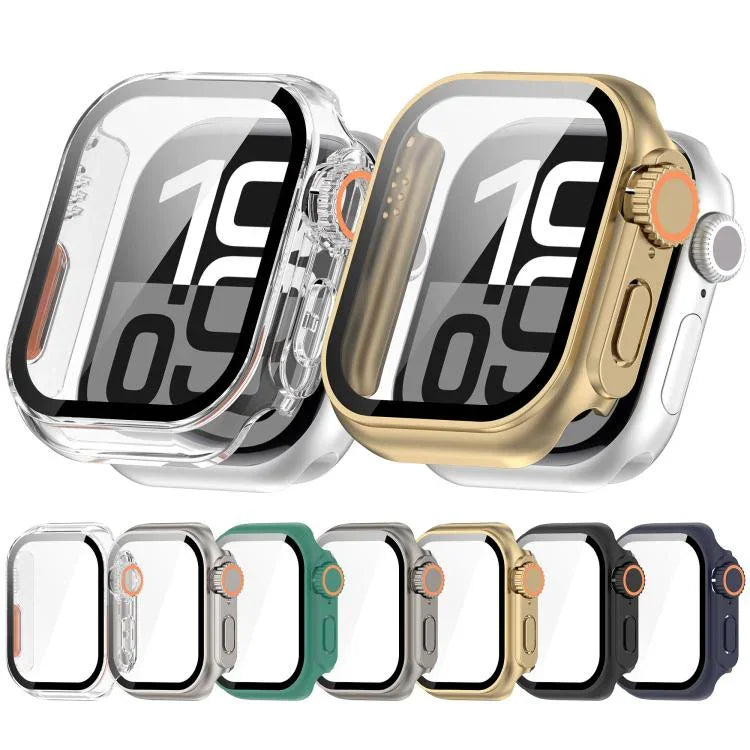เปลี่ยนเป็นเคสใส่ปุ่ม PC แบบบูรณาการพร้อมฟิล์มกระจกนิรภัย Ultra 49mm สำหรับ Apple Watch Series 6 / 5 / 4 & SE 44mm, สำหรับ Apple Watch Series 6 / 5 / 4 & SE 40mm, สำหรับ Apple Watch Series 11 / 10 46mm, สำหรับ Apple Watch Series 11 / 10 42mm