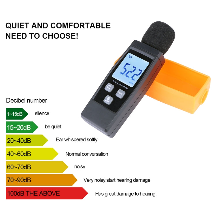 RZ1359 เครื่องวัดระดับเสียงดิจิตอล DB เครื่องวัดเสียงรบกวนในเดซิเบล หน้าจอ LCD, RZ1359