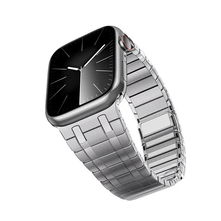 สายรัดนาฬิกาสแตนเลสสตีลแบบแม่เหล็กมิลานลูกปัดเดียว สำหรับ Apple Watch 46mm / 49mm / 45mm / 44mm