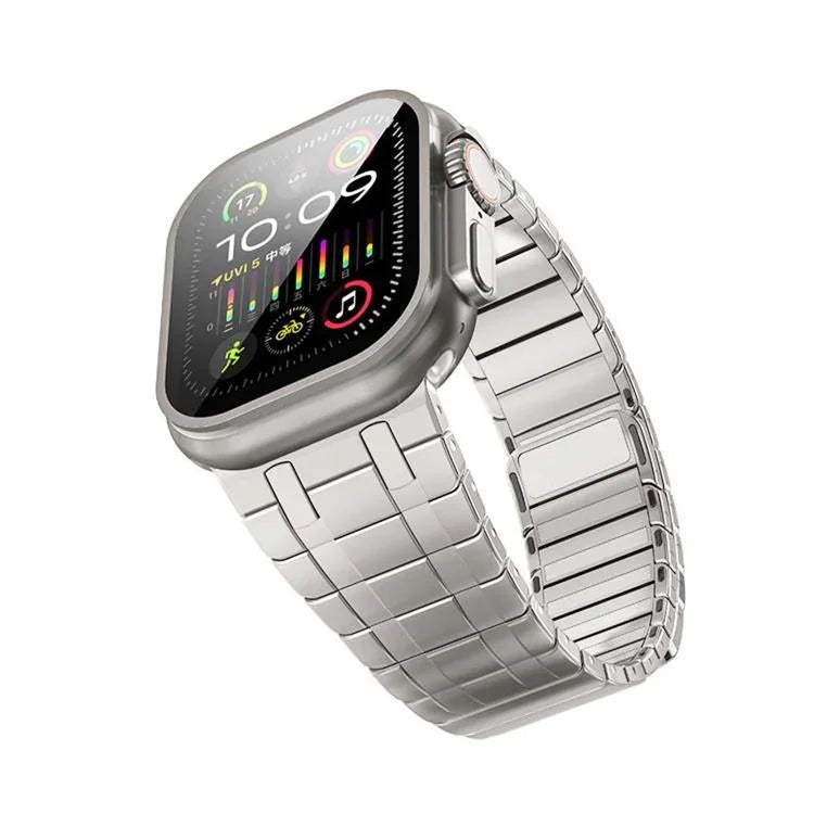 สายรัดนาฬิกาสแตนเลสสตีลแบบแม่เหล็กมิลานลูกปัดเดียว สำหรับ Apple Watch 46mm / 49mm / 45mm / 44mm