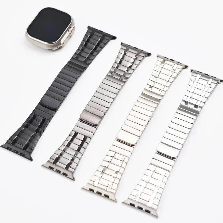 สายรัดนาฬิกาสแตนเลสสตีลแบบแม่เหล็กมิลานลูกปัดเดียว สำหรับ Apple Watch 46mm / 49mm / 45mm / 44mm