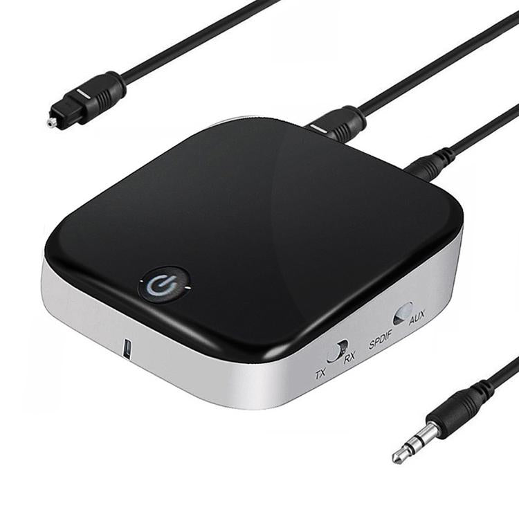2 in 1 Fiber Optic Bluetooth 5.0 Audio Receiver/Transmitter, black
