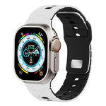สายรัดนาฬิกาซิลิโคนสองสี สำหรับ Apple Watch 46 มม. / 49 มม. / 45 มม. / 44 มม., สำหรับ Apple Watch 42 มม. / 41 มม. / 40 มม. / 38 มม.