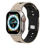 สายรัดนาฬิกาซิลิโคนสองสี สำหรับ Apple Watch 46 มม. / 49 มม. / 45 มม. / 44 มม., สำหรับ Apple Watch 42 มม. / 41 มม. / 40 มม. / 38 มม.