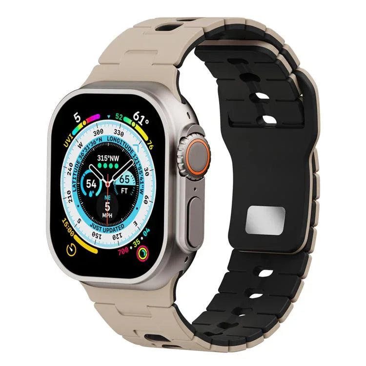 สายรัดนาฬิกาซิลิโคนสองสี สำหรับ Apple Watch 46 มม. / 49 มม. / 45 มม. / 44 มม., สำหรับ Apple Watch 42 มม. / 41 มม. / 40 มม. / 38 มม.