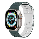 สายรัดนาฬิกาซิลิโคนสองสี สำหรับ Apple Watch 46 มม. / 49 มม. / 45 มม. / 44 มม., สำหรับ Apple Watch 42 มม. / 41 มม. / 40 มม. / 38 มม.