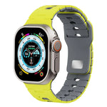 สายรัดนาฬิกาซิลิโคนสองสี สำหรับ Apple Watch 46 มม. / 49 มม. / 45 มม. / 44 มม., สำหรับ Apple Watch 42 มม. / 41 มม. / 40 มม. / 38 มม.