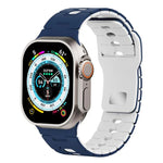 สายรัดนาฬิกาซิลิโคนสองสี สำหรับ Apple Watch 46 มม. / 49 มม. / 45 มม. / 44 มม., สำหรับ Apple Watch 42 มม. / 41 มม. / 40 มม. / 38 มม.
