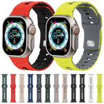 สายรัดนาฬิกาซิลิโคนสองสี สำหรับ Apple Watch 46 มม. / 49 มม. / 45 มม. / 44 มม., สำหรับ Apple Watch 42 มม. / 41 มม. / 40 มม. / 38 มม.